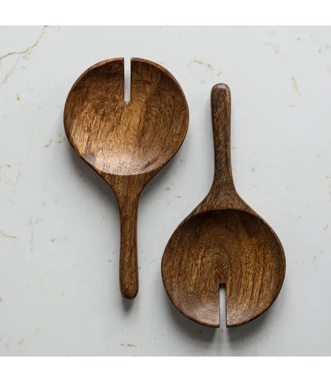 Large Hand Craved Mango Wood Spoons