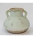 Ceramic 2 Handle Vase, Wide