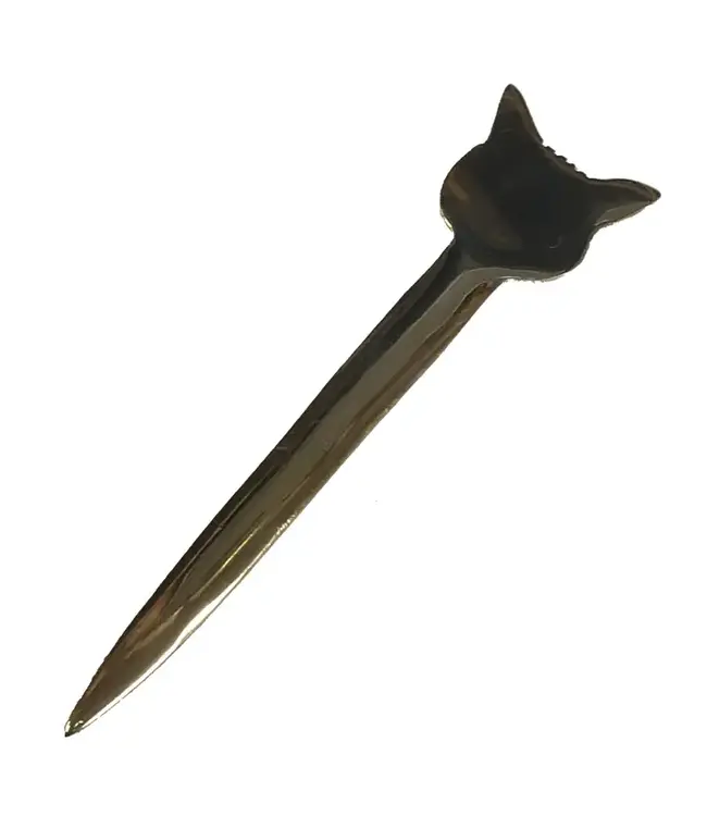 Solid Brass Fox Head Letter Opener