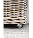 Storage Basket Wheels Kubu Rattan