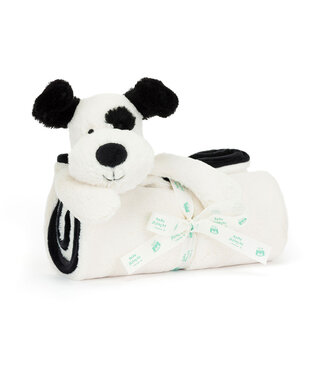 Jellycat Bashful Black & Cream Puppy Blankie