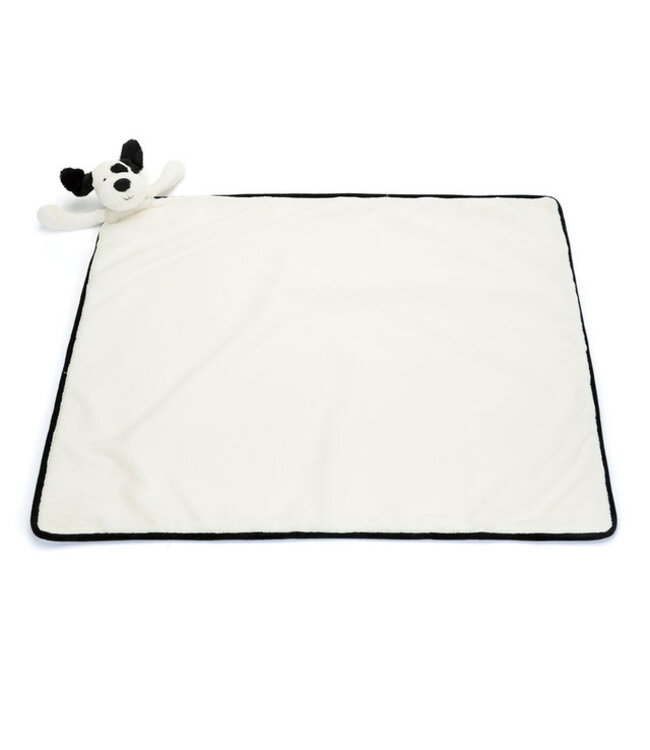 Jellycat Bashful Black & Cream Puppy Blankie