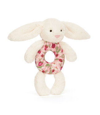 Jellycat Blossom Cream Bunny 'Berry' Ring Rattle