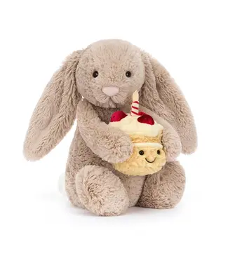 Jellycat Bashful Beige Bunny 'Birthday'