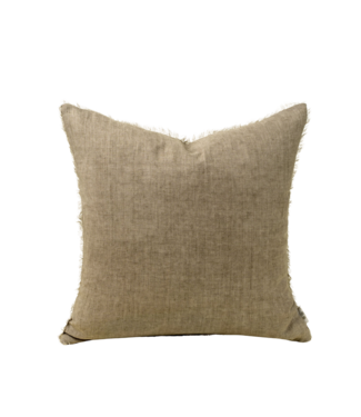 Indaba Lina Linen Pillow 20x20 ALMOND