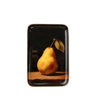 Indaba Pear Still Life Decorative Enameled Tray