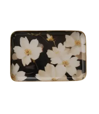 Indaba Midnight Cosmos Decorative Emameled Tray