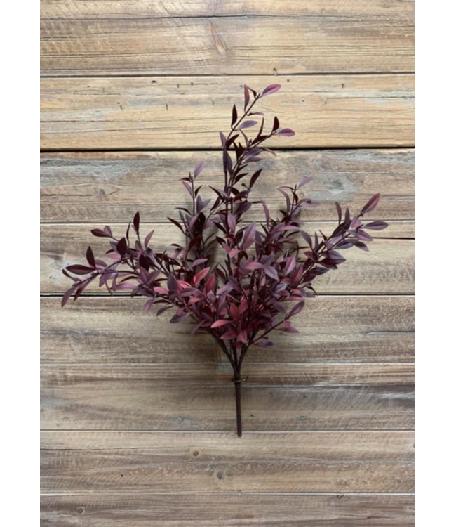 18" Burgundy Willow Leaves Bush