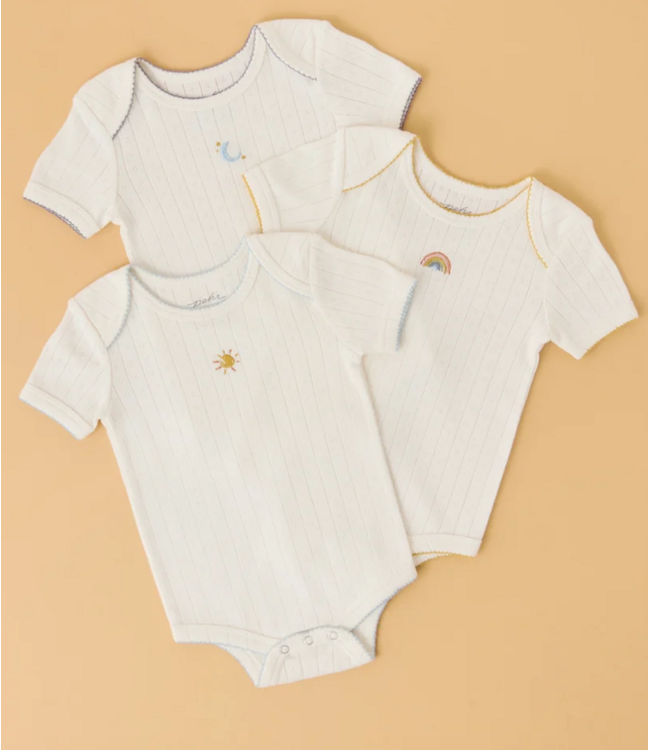 Pehr Petit Pehr Pointelle One-Piece 3-Pack