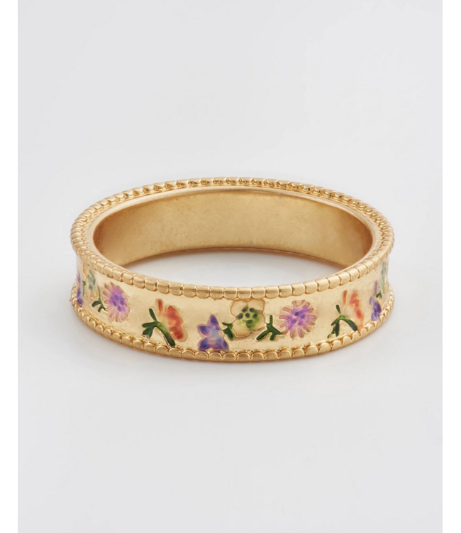 Fable England Folksy Floral Gold Ring