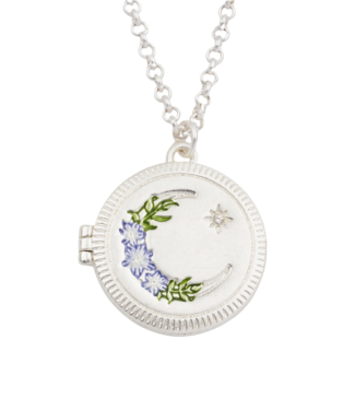 Fable England Nightshade Moon Silver Locket Necklace