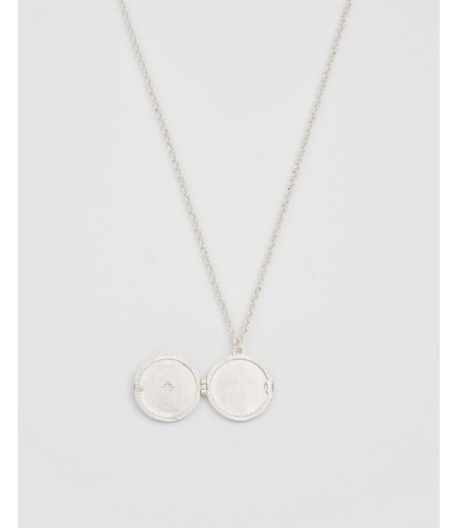 Fable England Nightshade Moon Silver Locket Necklace