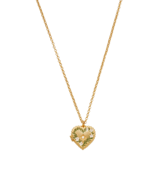Jasmine Heart Locket Necklace