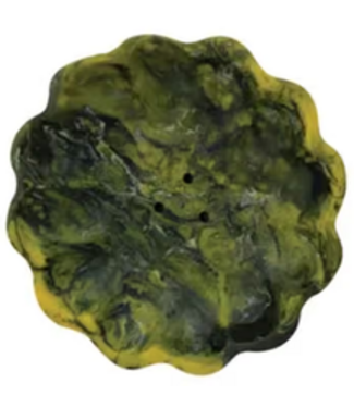Round Marble Resin Flower Shaped Soap Dish