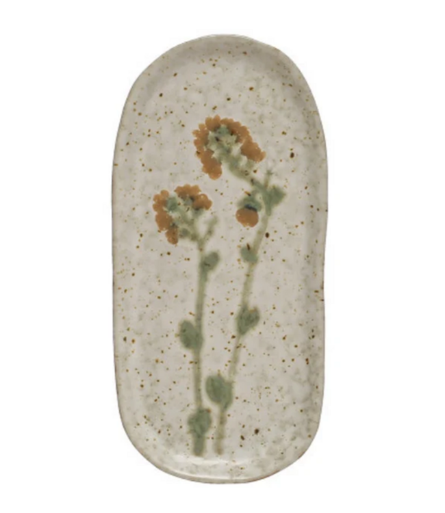 Hand Painted Stoneware Plate