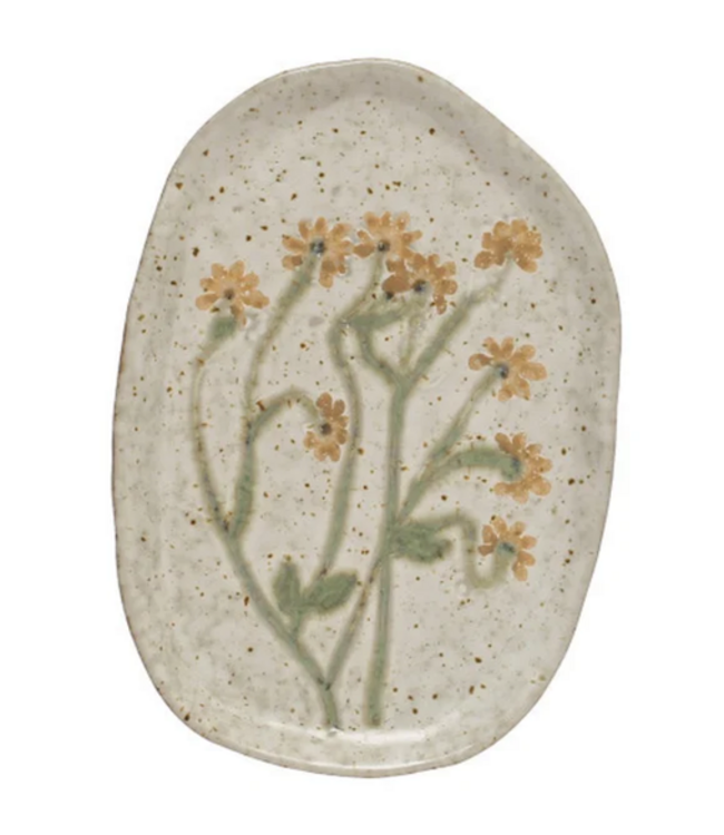 Hand Painted Stoneware Plate