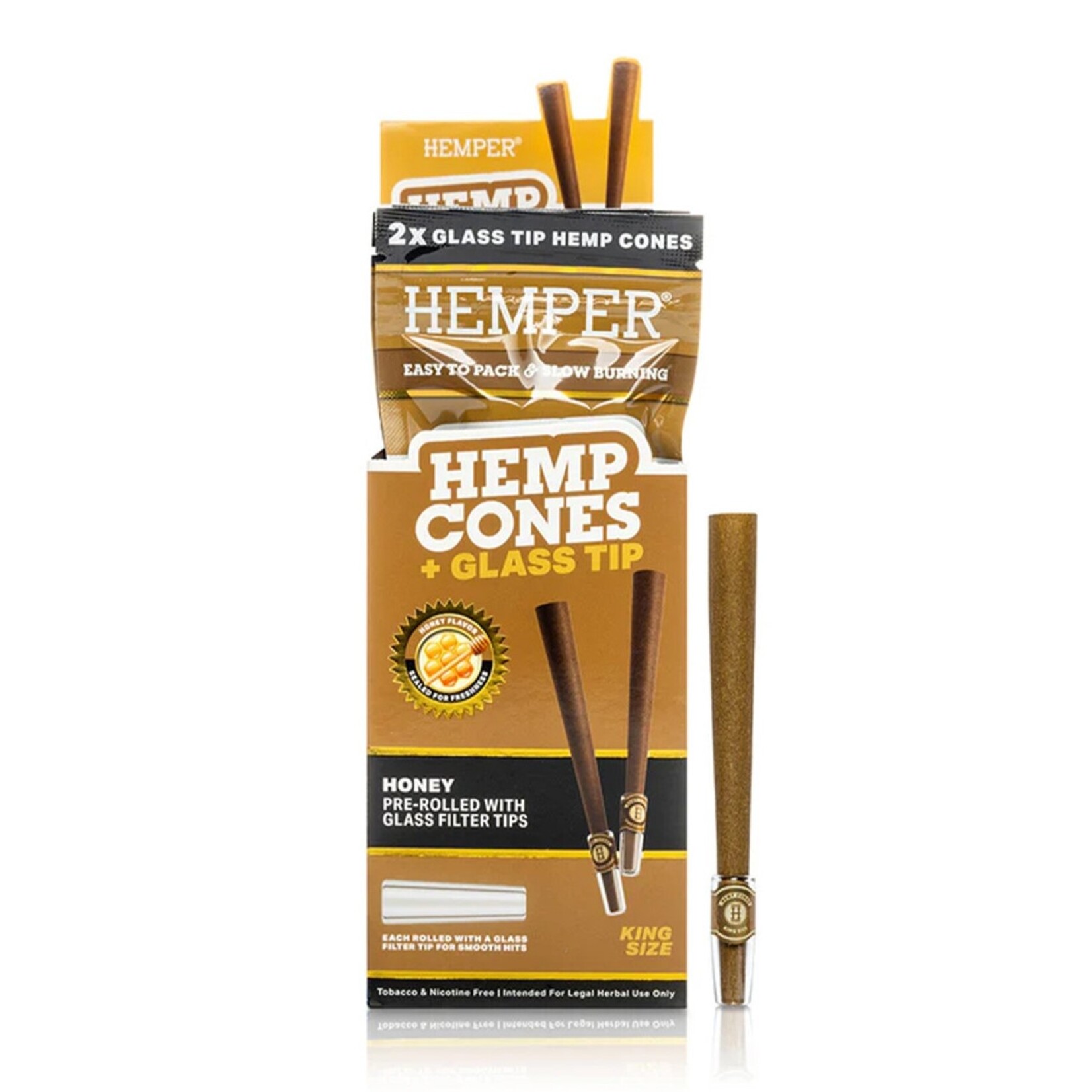 Hemper HEMPER Hemp Rolls King Size Pre-Rolled With Glass Filter Tips
