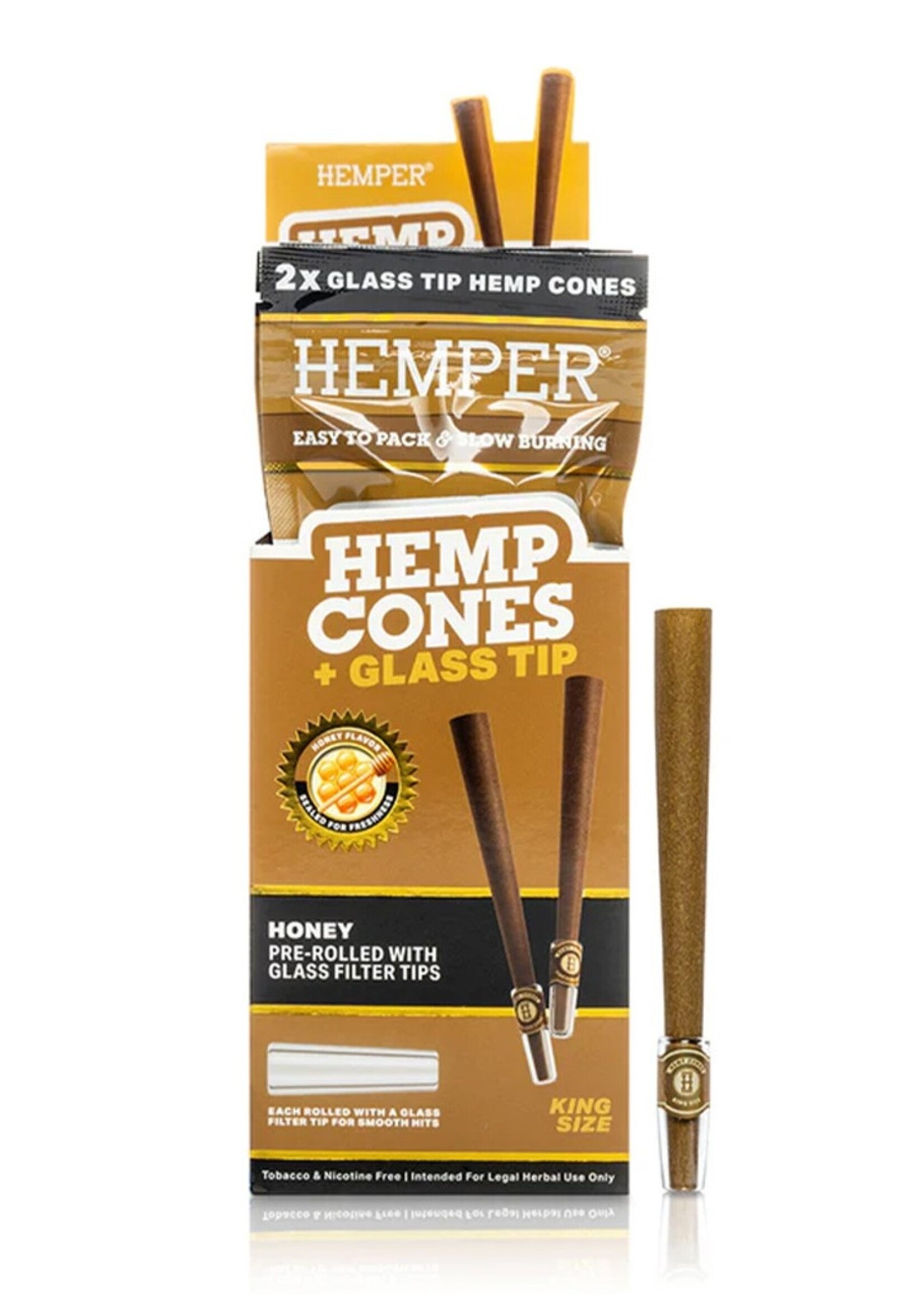 Hemper HEMPER Hemp Rolls King Size Pre-Rolled With Glass Filter Tips
