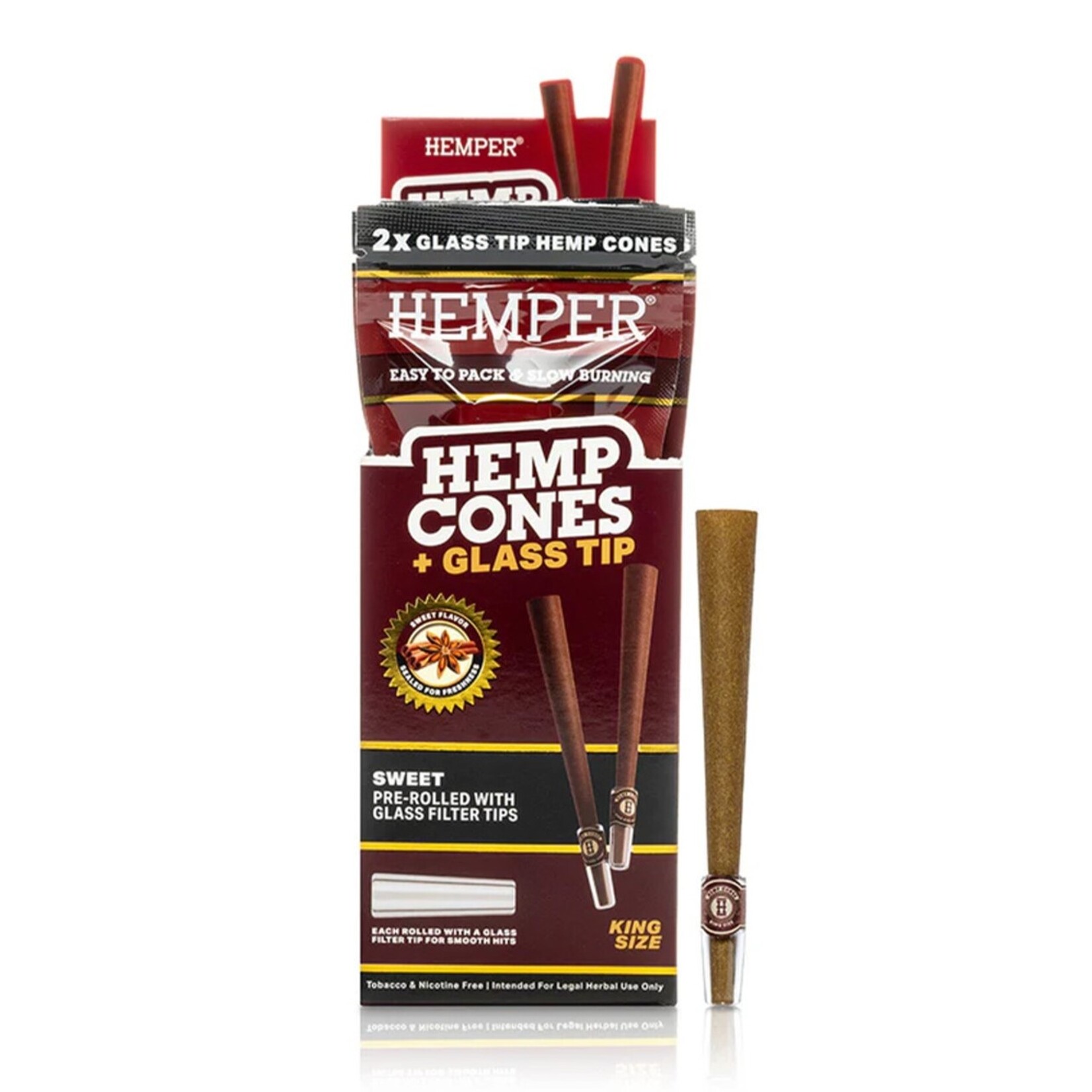Hemper HEMPER Hemp Rolls King Size Pre-Rolled With Glass Filter Tips