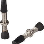 Whisky Parts Co. WHISKY No.7 Brass Tubeless Valves - Pair, 40mm, Silver