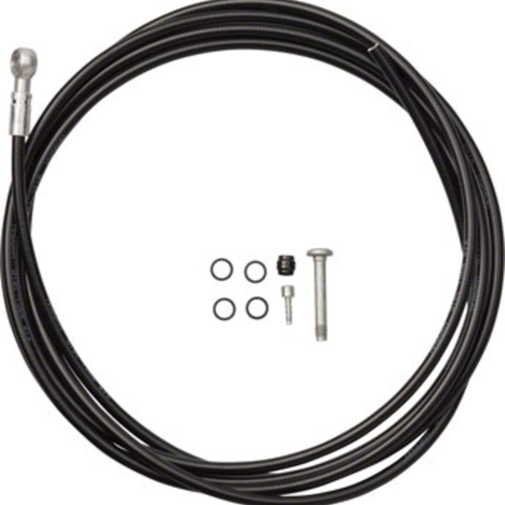 Magura Magura Hydraulic Brake Hose - 2500mm, For MT4 to MT TRAIL SL, Pressed Banjo Fitting, Black