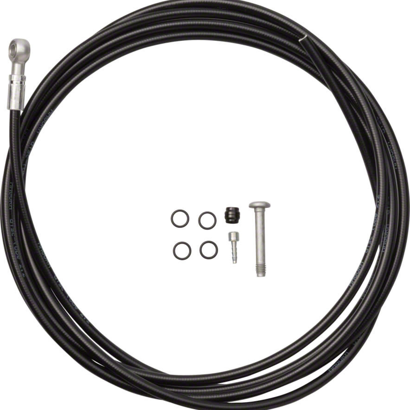 Magura Magura Hydraulic Brake Hose - 2500mm, For MT4 to MT TRAIL SL, Pressed Banjo Fitting, Black