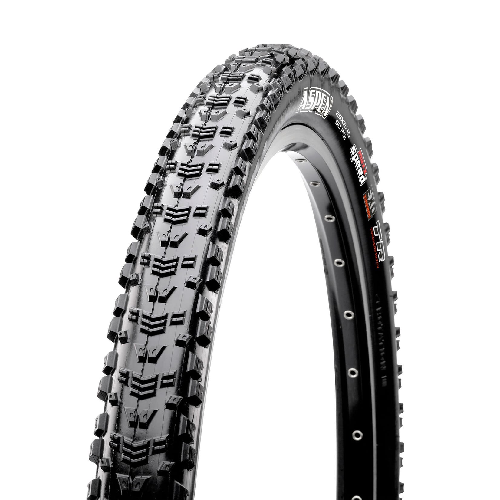Maxxis Aspen 29x2.4 EXO TR WT Silica Tire - Fast Rolling XC Mountain Bike Tire | 7th Day Cycles