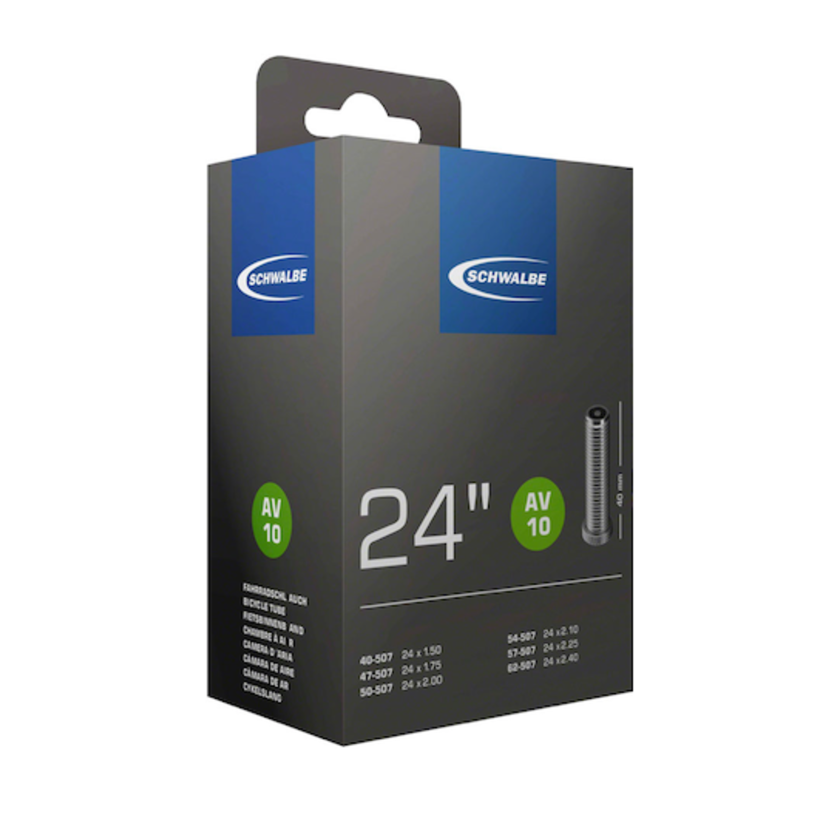 Schwalbe Schwalbe Standard Tube - 24 x 1.5 - 2.5, 40mm Schrader Valve