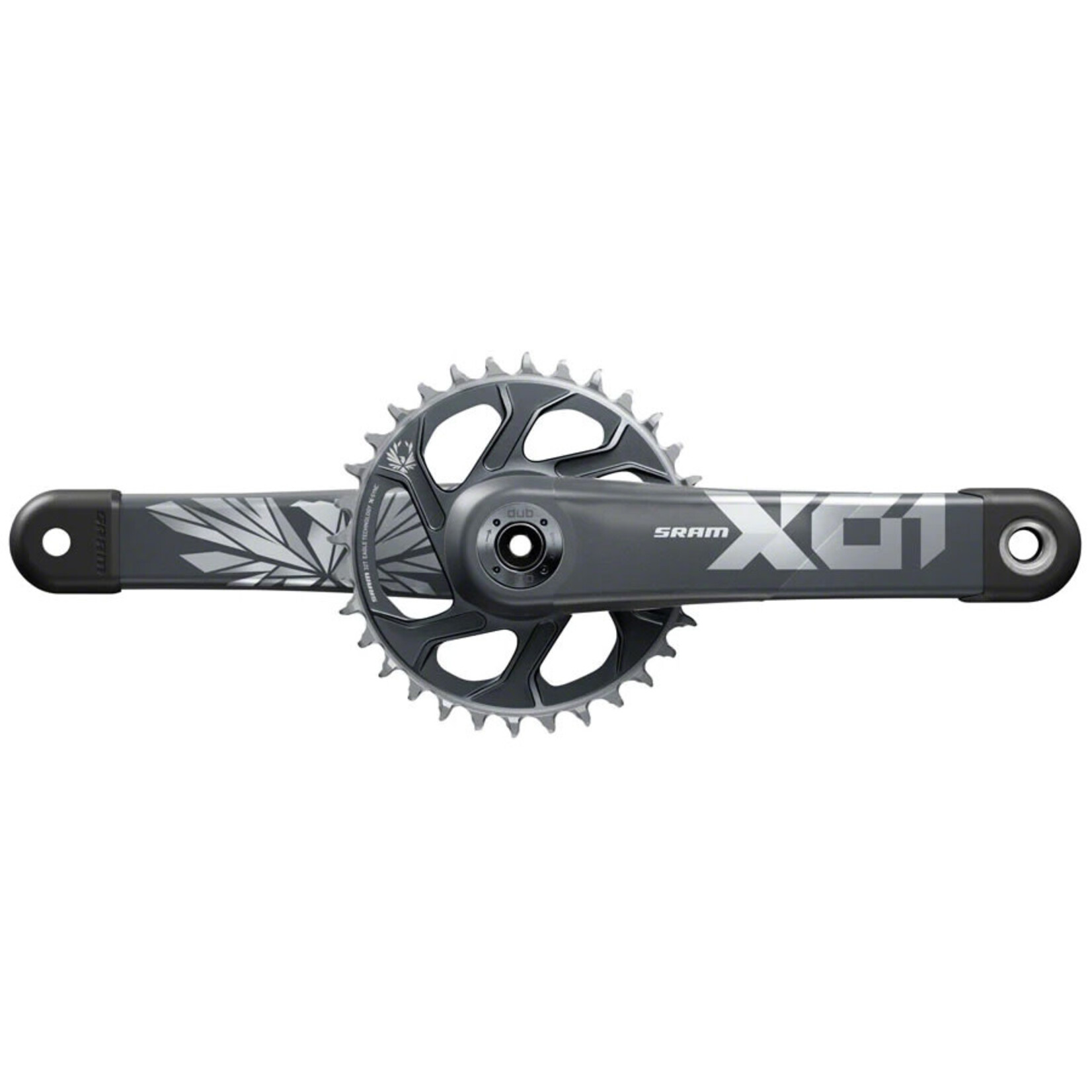SRAM SRAM X01 Eagle Boost Crankset - 165mm, 12-Speed, 32t, Direct Mount, DUB Spindle Interface, Lunar/Polar, C2