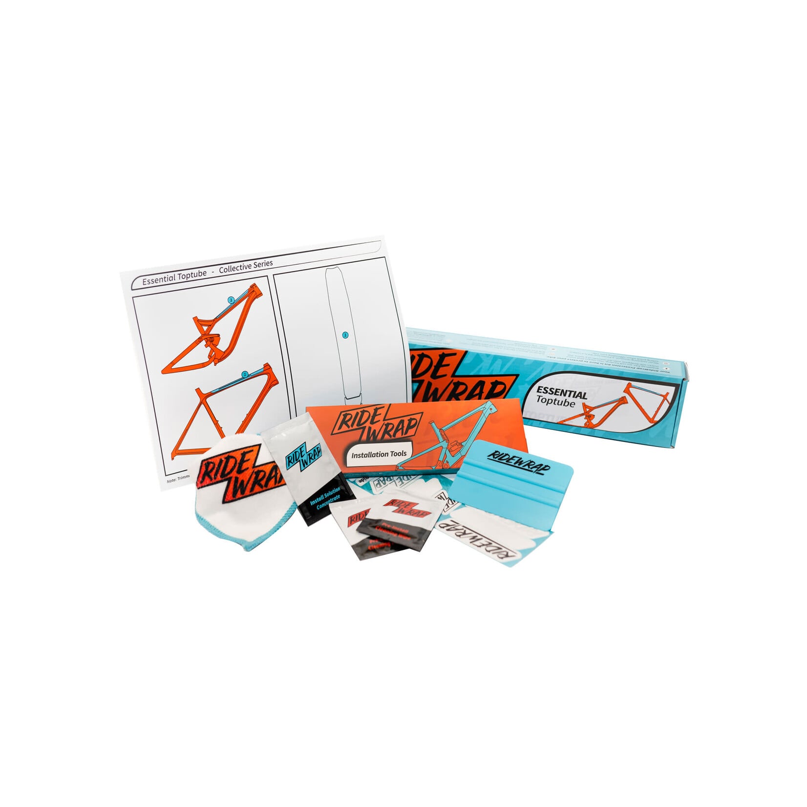 RideWrap Essential Toptube Kit, Matte Clear
