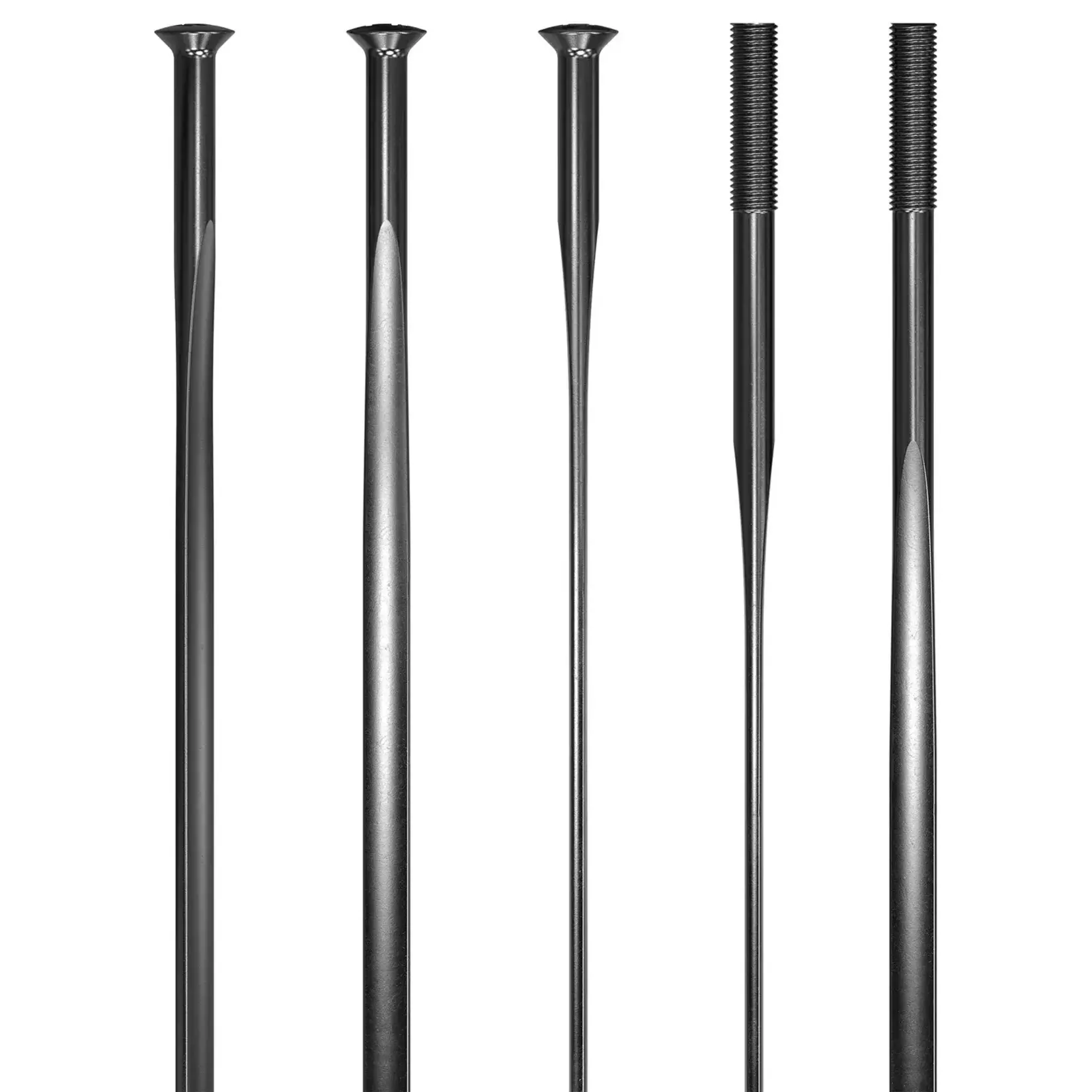 DT Swiss Aerolite Spoke - 2.0mm, Bladed, 280mm, J-Bend, Black, Each