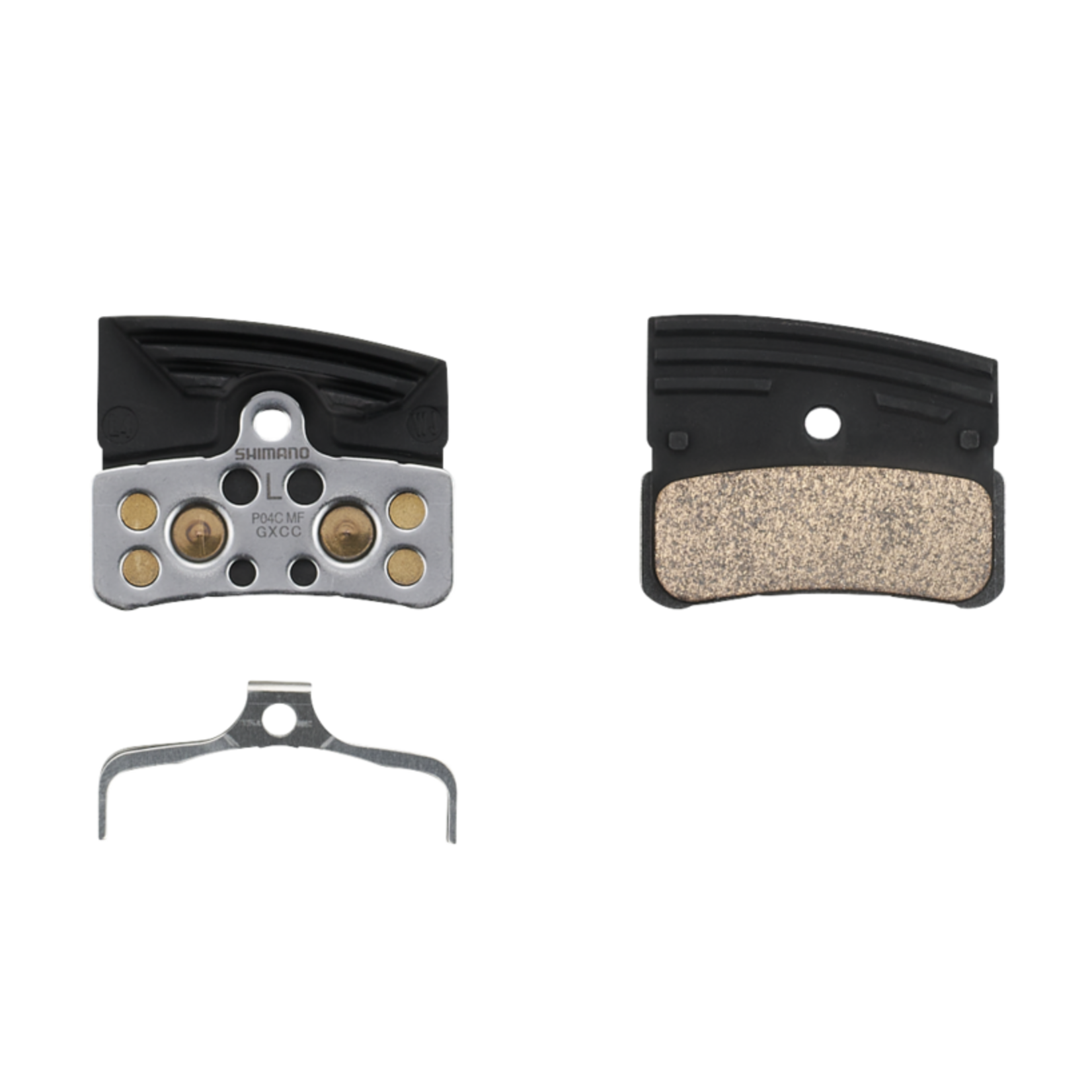 Shimano P04C-MF Disc Brake Metal Pad W/Fin, Pad Spring, 1 Pair