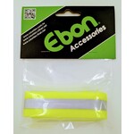 Serre pantalon velcro jaune avec réflecteur
