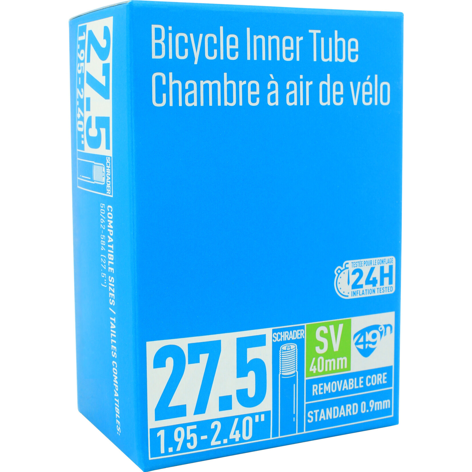 49N Chambre à air - valve Schrader 27.5 x 1.95-2.40"