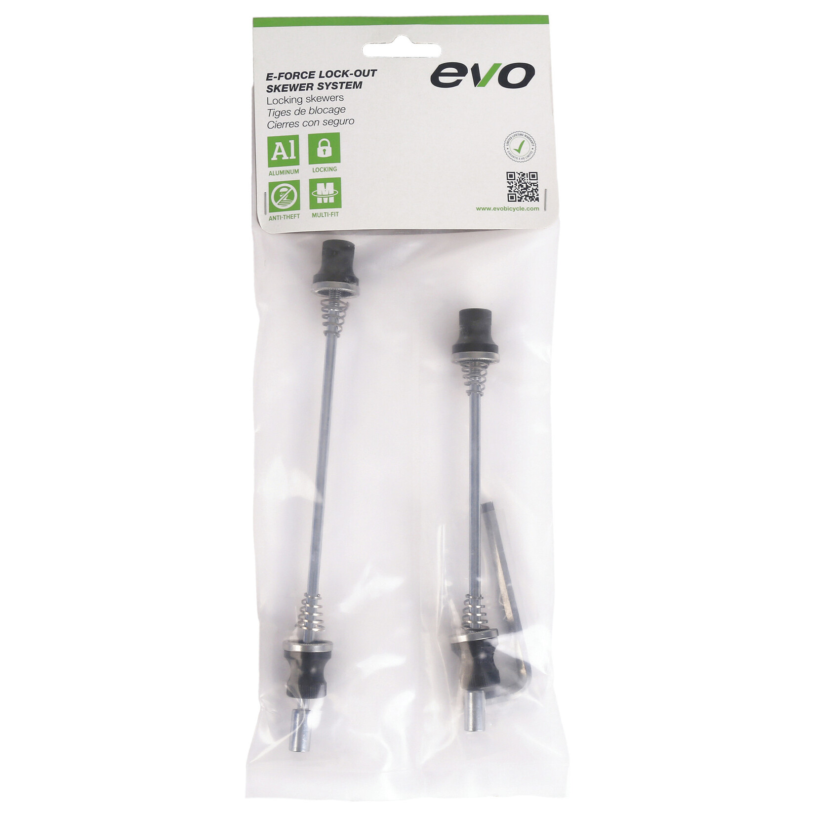 Evo E-Force Lock-Out Wheel skewers, Pair