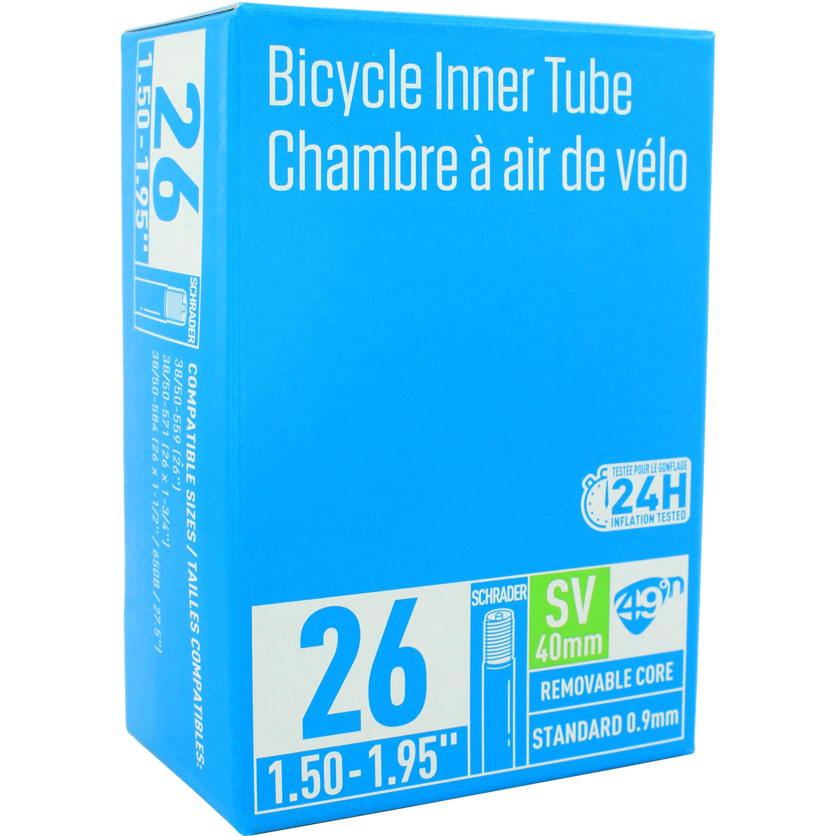 49N Chambre à air - valve Schrader 26po