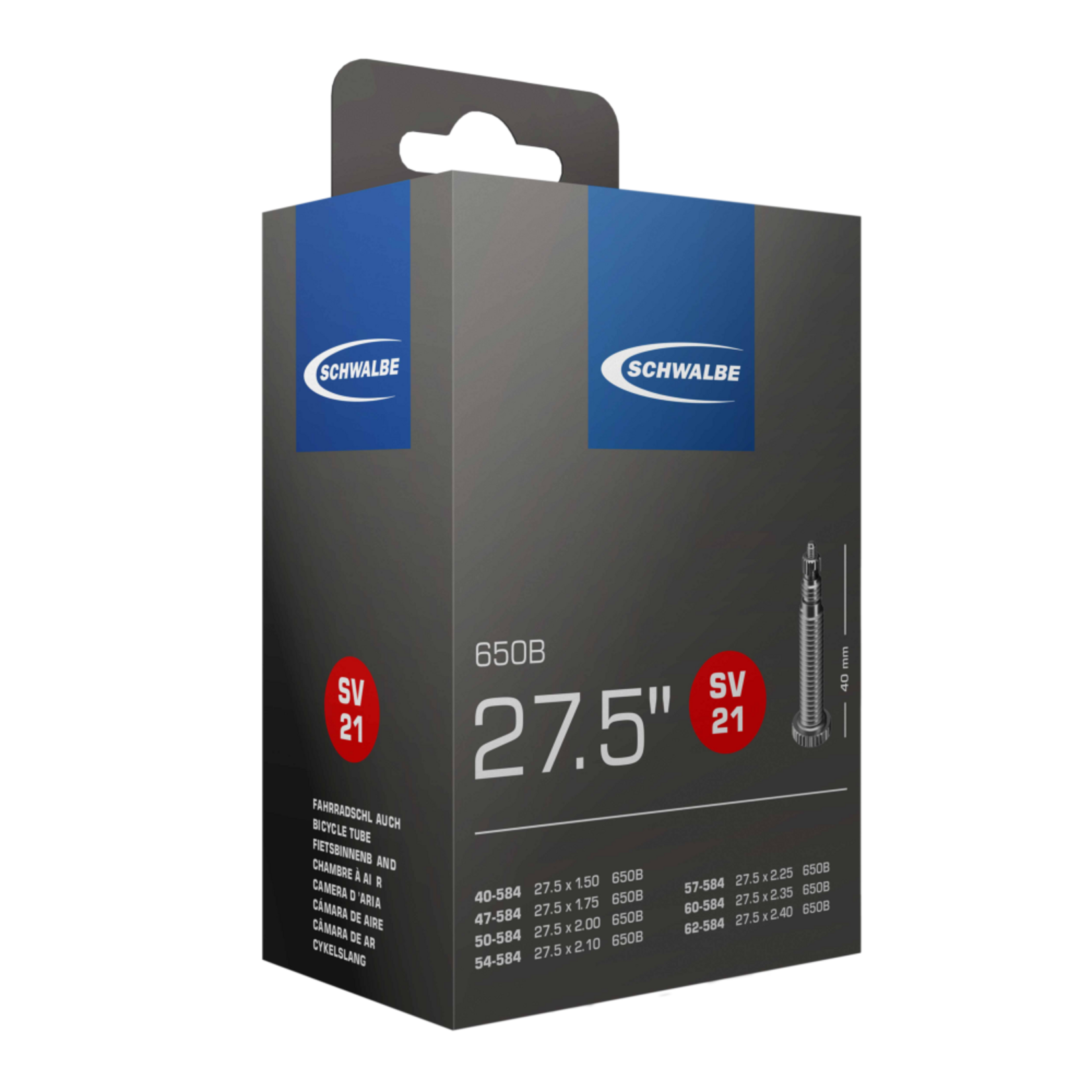 Schwalbe 27.5"/650B Inner Tube, Presta 40mm