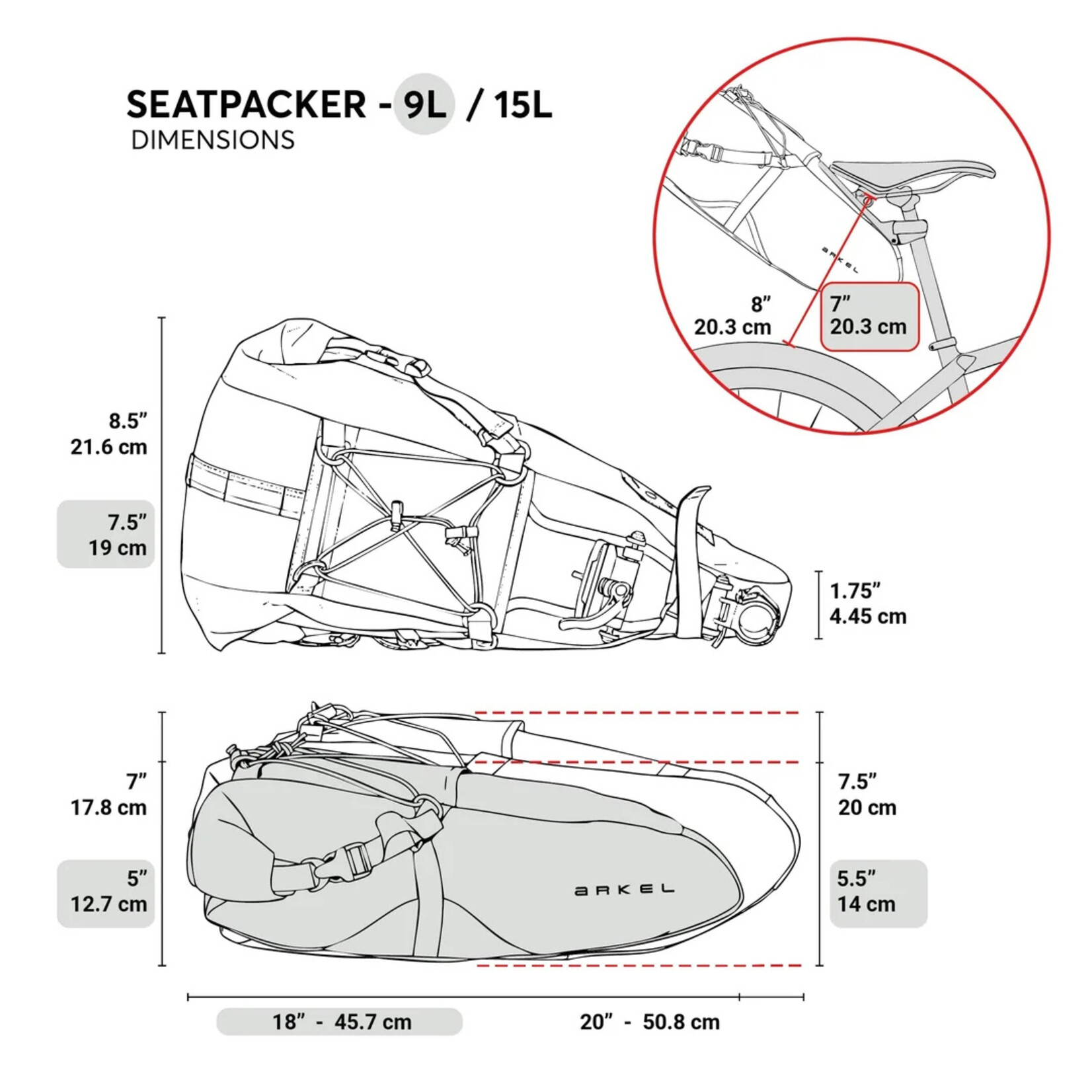 Arkel Seatpacker - 9L Saddlebag
