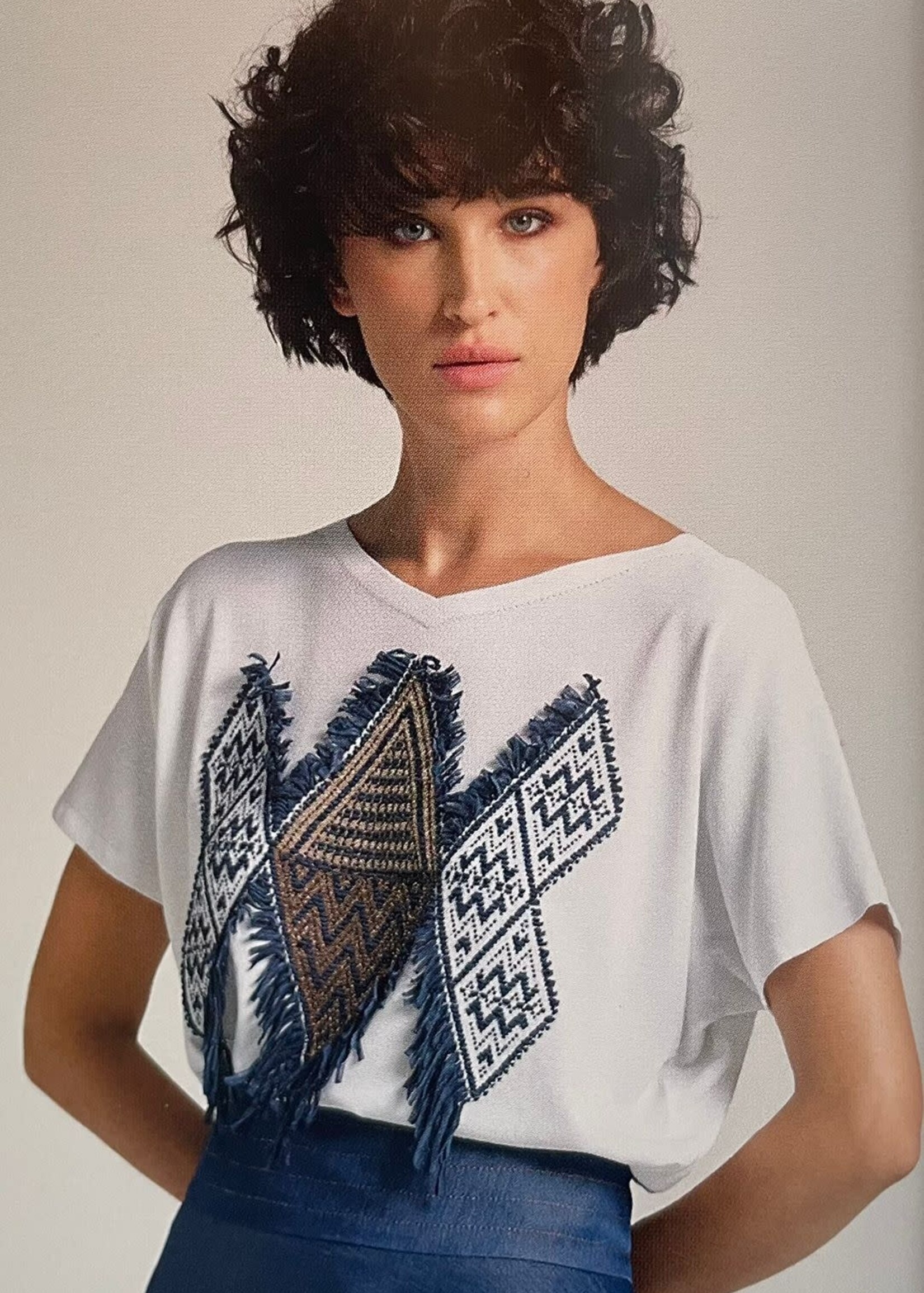 DE DE BLUSA TRAMATO LINO