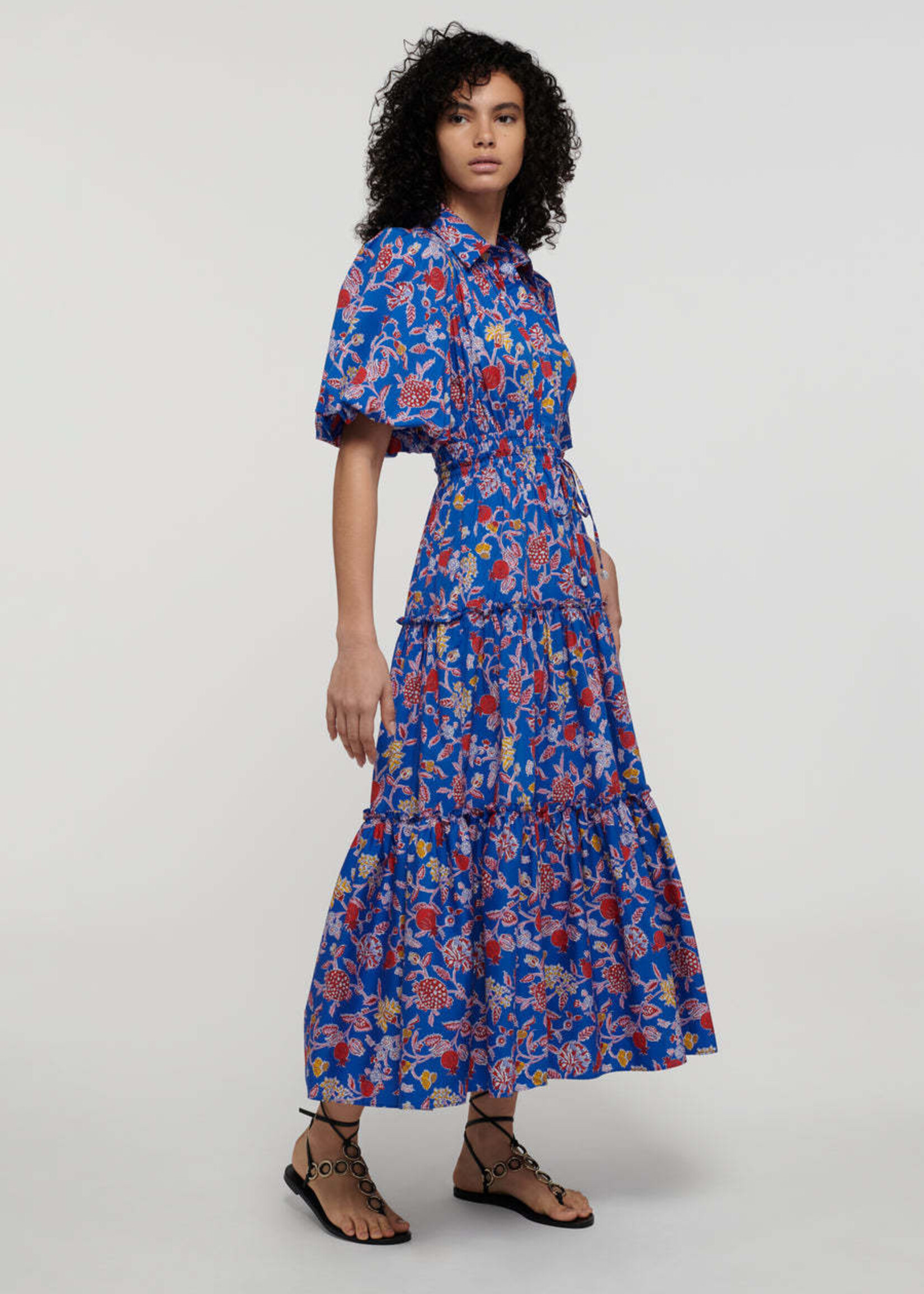 DER DER VESTIDO BLUE RED