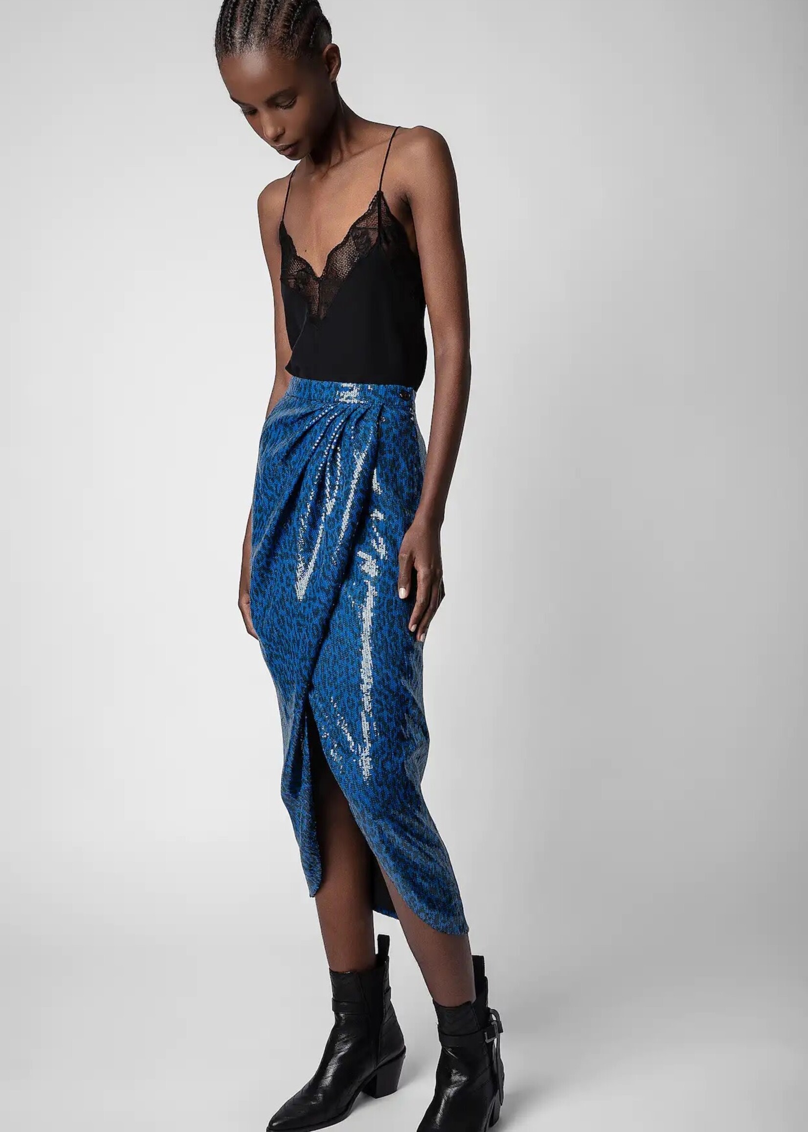 ZAD ZAD FALDA JAMELIA SEQUINS