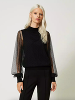 TW TW BLUSA PLUMETIS TULLE