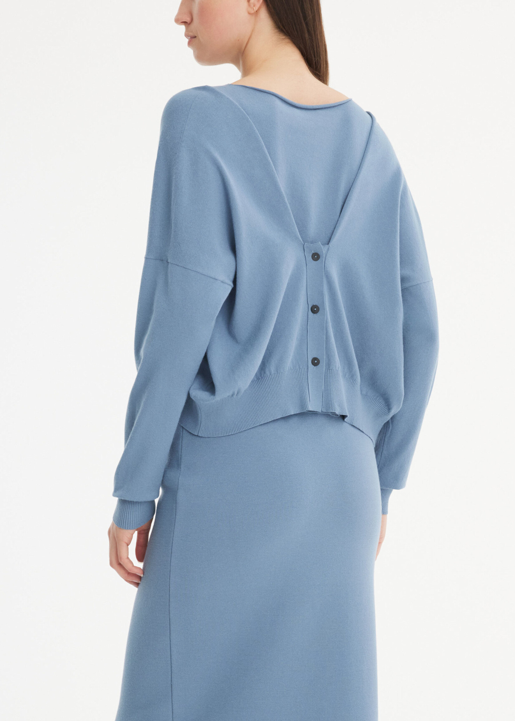 SP SP SWEATER CROP BACK BUTTONS