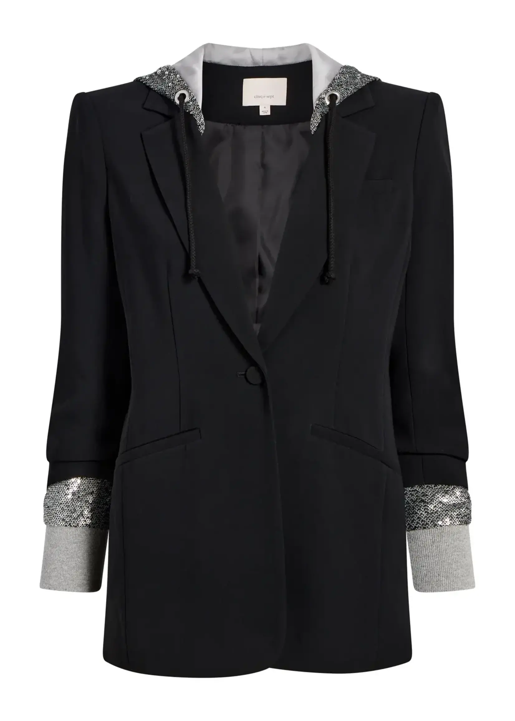 CINQ CINQ SACO SEQUIN HOODED KHLOE