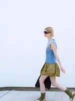 TE TE TOP LIGHT-WASH DENIM