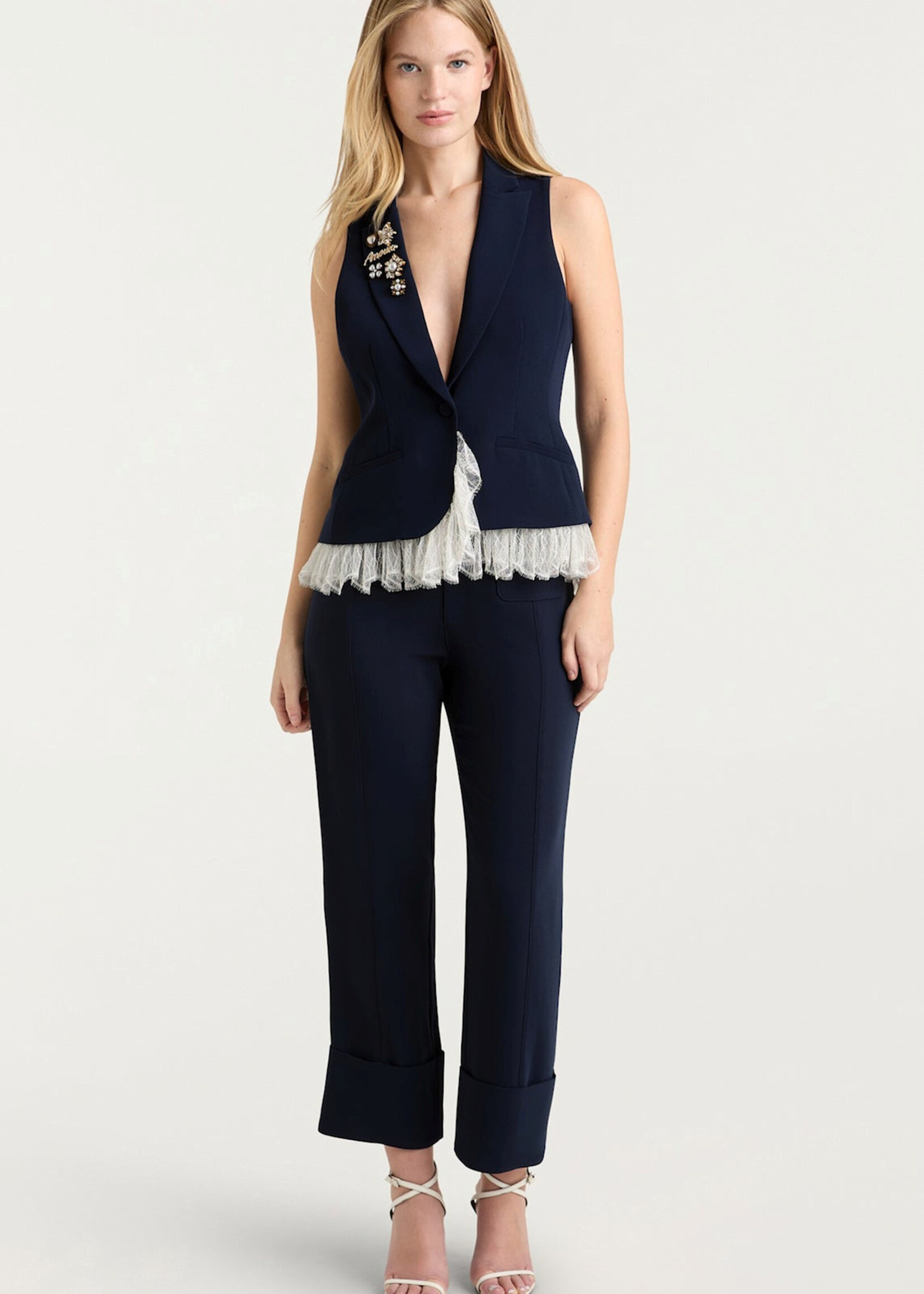 CINQ CINQ CHALECO ROXIE NAVY IVORY