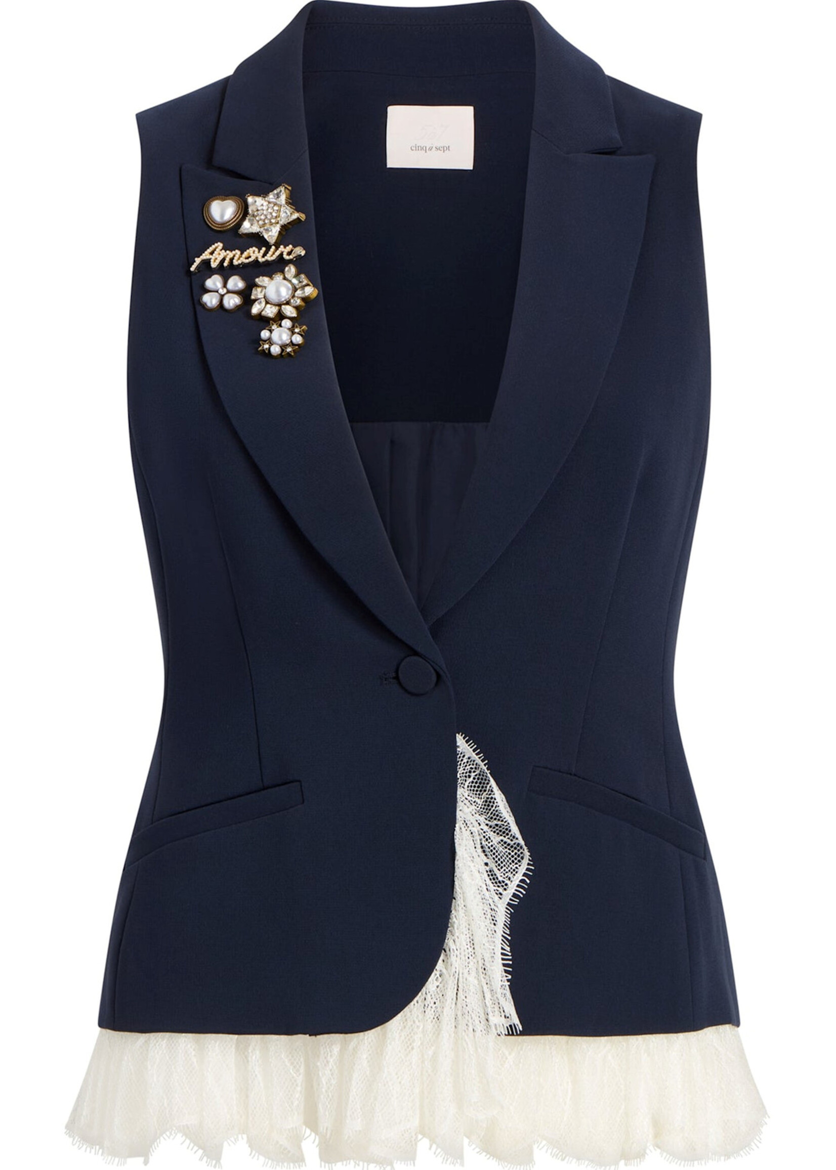 CINQ CINQ CHALECO ROXIE NAVY IVORY
