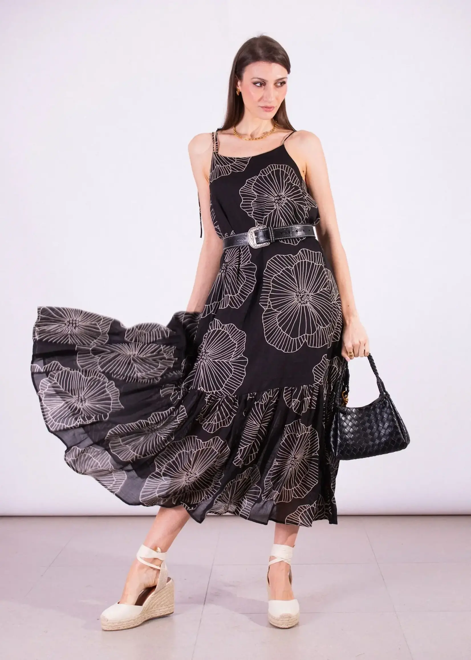 MEIM MEIM VESTIDO STAMPA NEGRO