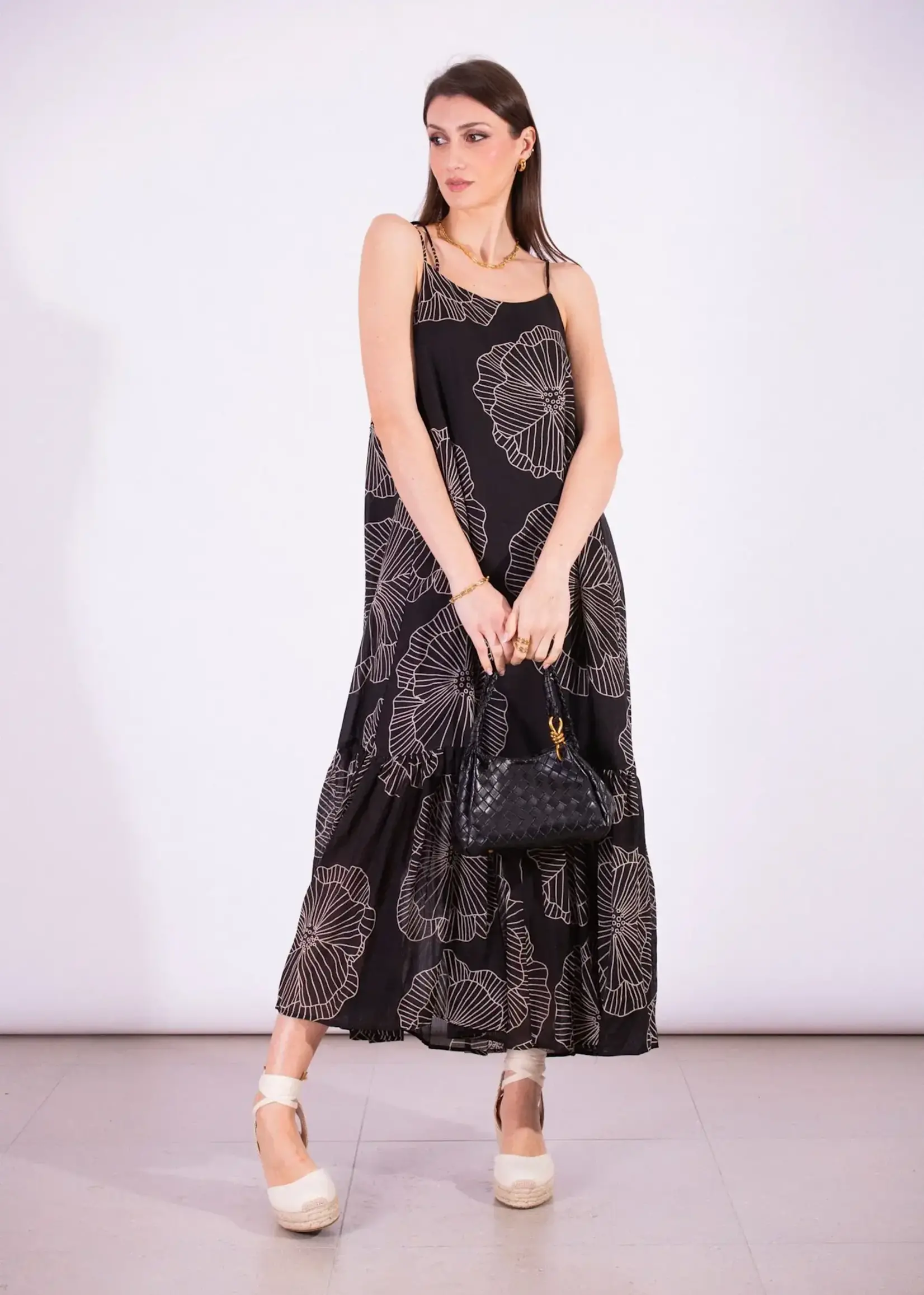 MEIM MEIM VESTIDO STAMPA NEGRO