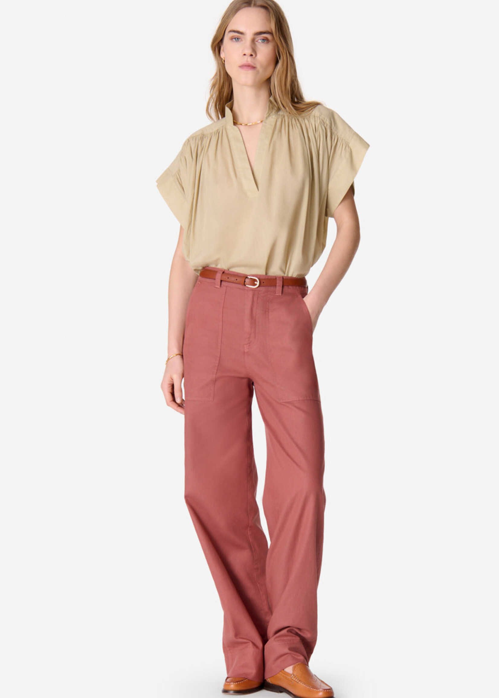 VAN VAN PANTALON CARLOS TERRACOTA